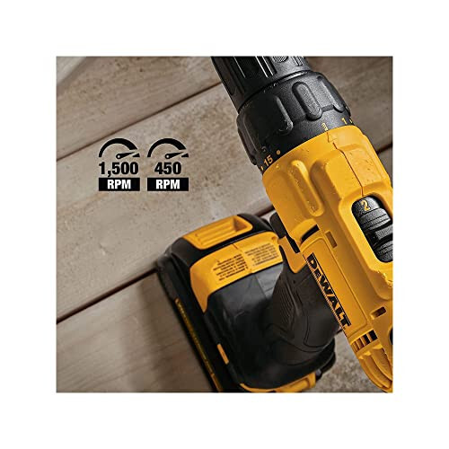 DEWALT 20V MAX Kablosuz Matkap ve Darbeli Tornavida, 2 Pil ve Şarj Cihazı ile Güç Aracı Kombine Seti (DCK240C2) - 4