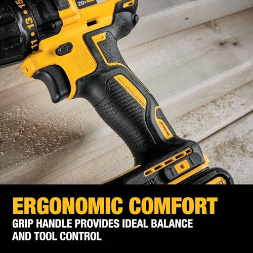 DEWALT 20V MAX Şarjlı Matkap-Tornavida, 1/2 İnç, 2 Hız, XR 2.0 Ah Pil ve Şarj Cihazı Dahil (DCD777D1) - 6