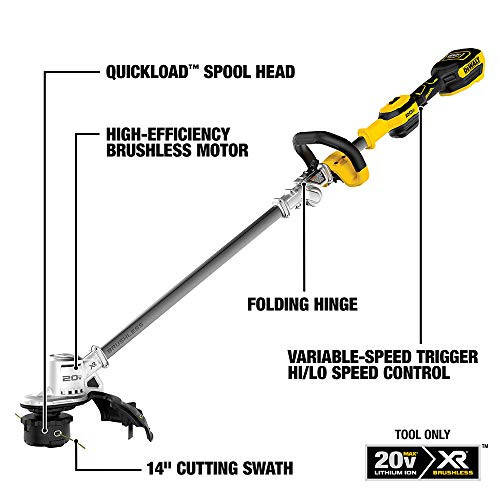 DEWALT 20V MAX Telsiz Çim Biçme Makinesi ve Yaprak Üfleme Seti, Pil ve Şarj Cihazı Dahil (DCKO222M1) - 2