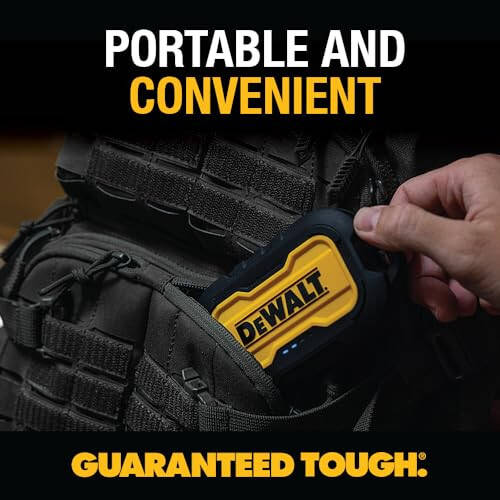 DEWALT Ko'chma Qo'shimcha Zaryadlovchi, Power Bank, 10 000 mAh Batareya To'plami, iPhone 15/15 Plus/15 Pro/15 Pro Max, iPhone 14/13, Samsung Galaxy Uchun USB-C Porti bilan - 1