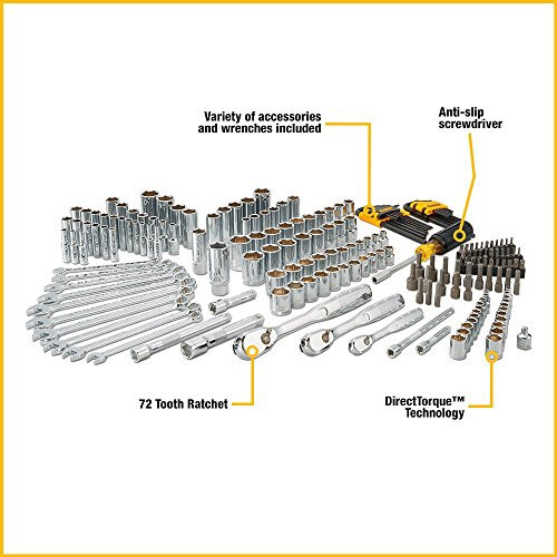 DEWALT Mechanics Tool Set, 1/4