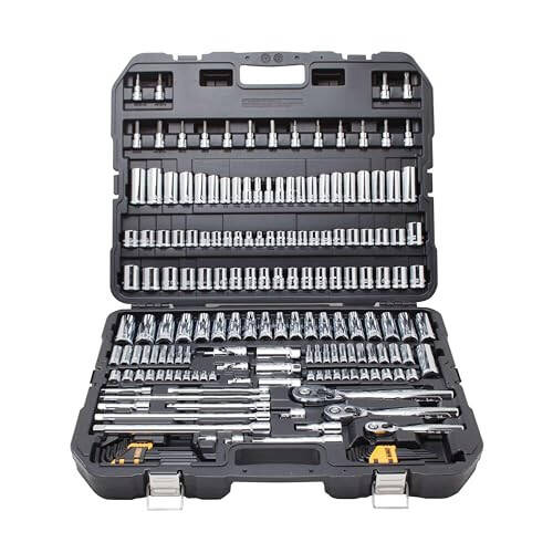 DEWALT Mechanics Tool Set, SAE and Metric, 1/2, 1/4, 3/8 Drive Sizes, 192-Piece (DWMT75049) - 1