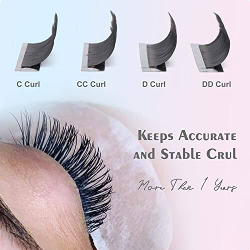 DF Eyelash Extension Classic Volume Lash Extensions 0.05 D Curl 8-15mm Mixed Tray Individual Lash Extensions Single Eyelashes Soft Matte Black Volume Lashes Extension Professional Salon Use - 2