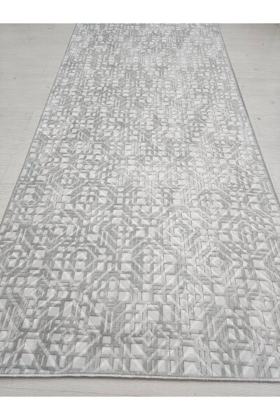 Diamond Non-Slip Base Room Corridor Kitchen Rug Gray - 14