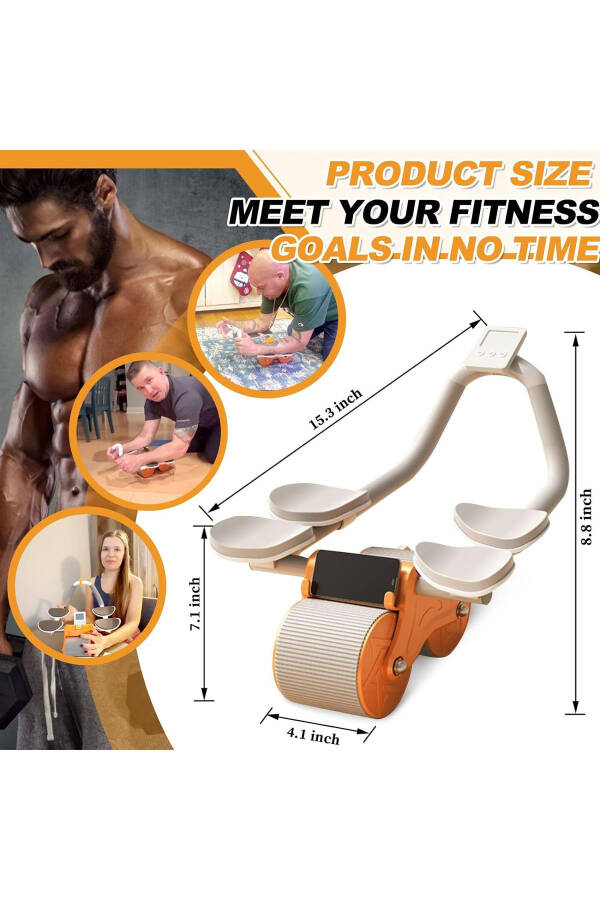 Digital Display Pull-Up Exercise Machine - Elbow Support Crunch Machine - Abdominal Exercise Equipment - 3