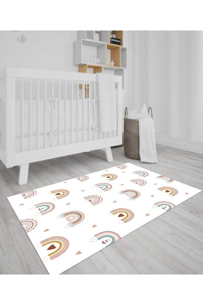 Digital Print Four Seasons Stain Resistant Washable Non-Slip Antibacterial Children And Baby Rug - 1