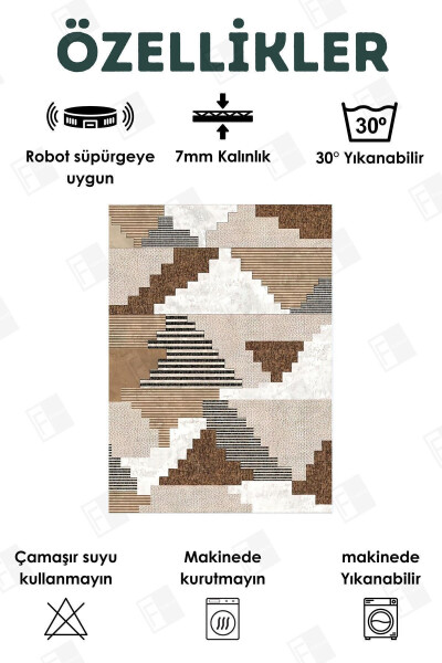 Dijital Baskılı Dört Mevsim Yıkanabilir Kaymaz Taban Çocuk Halısı, Yolluk, Mutfak Ve Salon Halısı - 7