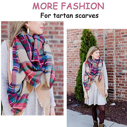 Dimore Trendli Plaid Blanket Scarf Ayollar Uchun Katta Hajmi Uzun Esharplar Issiq Qishki Tartan Tekshirilgan Shal O'rash Esharpi Ayollar Uchun Sovg'a - 2