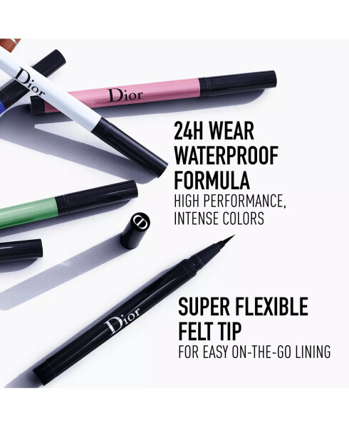 Diorshow On Stage Waterproof Liquid Eyeliner 296 Matte Denim (A matte denim blue) - 4