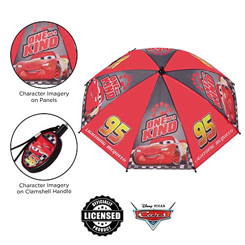 Disney Kids Umbrella, Lightning or Mickey Mouse Toddler and Little Boy Rain Wear for Ages 3-6 - 3