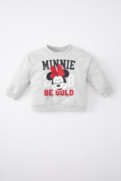 Disney Mickey & Minnie Bisiklet Yaka Sweatshirt - 1