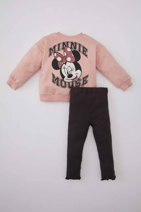 Disney Mickey & Minnie Fleece Sweatshirt Leggings 2-Piece Set for Baby Girls Dark Pink - 4