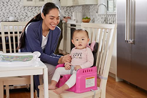 Disney Minnie Mouse Mealtime Baby Toddler Booster Seat with Adjustable Tray — Portable Booster Seat for Dining Table — Travel Essentials for Baby - 46