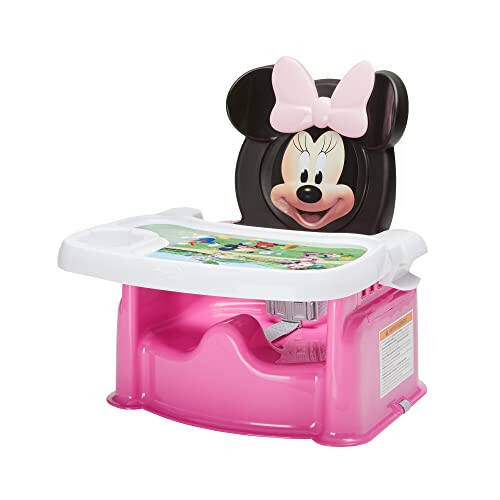 Disney Minnie Mouse ovqat vaqti chaqaloq toddler booster o'rindig'i sozlanadigan tovoq bilan — Ovqatlanish stoli uchun ko'chma booster o'rindig'i — Chaqaloq uchun sayohat zaruriyatlari - 43