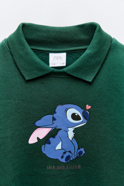 Disney Polo Yaka Sweatshirt - Koyu Yeşil - 4