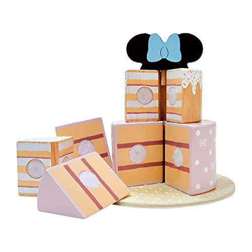 Disney Wooden Toys Minnie Mouse Tea Set, 13-pieces, Pretend Play, Kids Toys for Ages 3 Up, Modazone Exclusive by Just Play - 14