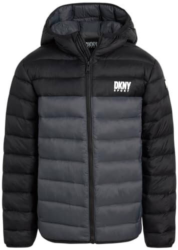 DKNY Boys Jacket – Midweight Insulated Quilted Outerwear Parka Puffer Coat – Water Resistant Boys Winter Hooded Jacket (8-20) - 2