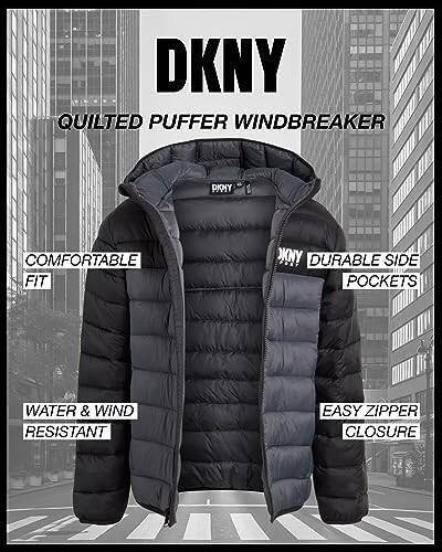 DKNY Boys Jacket – Midweight Insulated Quilted Outerwear Parka Puffer Coat – Water Resistant Boys Winter Hooded Jacket (8-20) - 3