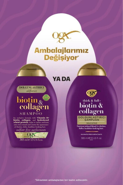 Dolgunlaştırıcı Biyotin & Kolajen Sülfatsız Şampuan 385 ml - 8