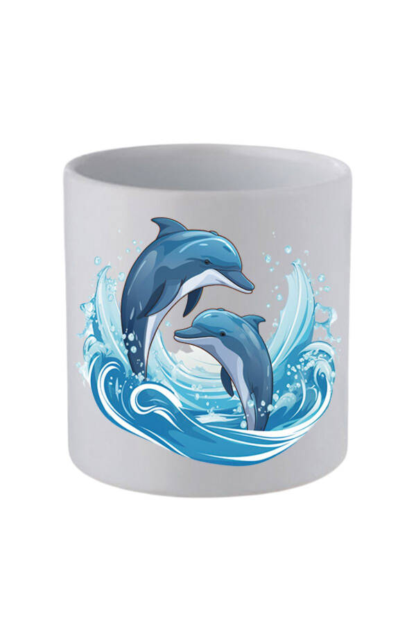 Dolphin Handleless Mug Birthday Gifts - Ceramic Coffee, Water Gift Mug - 1