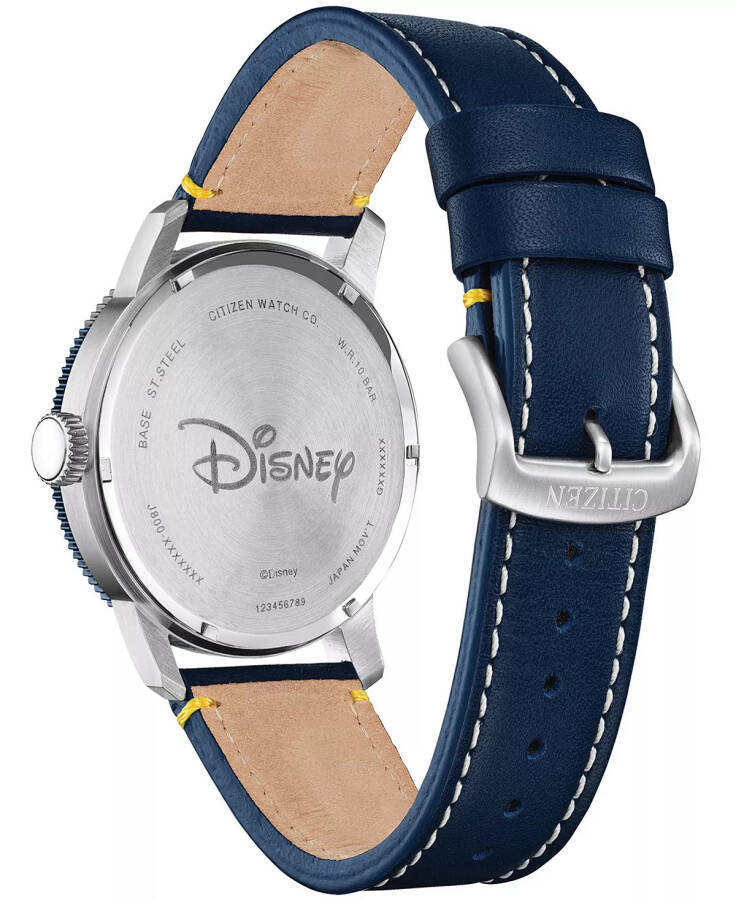 Donald Duck Blue Leather Strap Watch 44mm Blue - 3