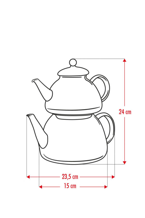 Dore Isıya Dayanıklı Borosilikat Cam Çaydanlık 750 / 1300 ML - 4