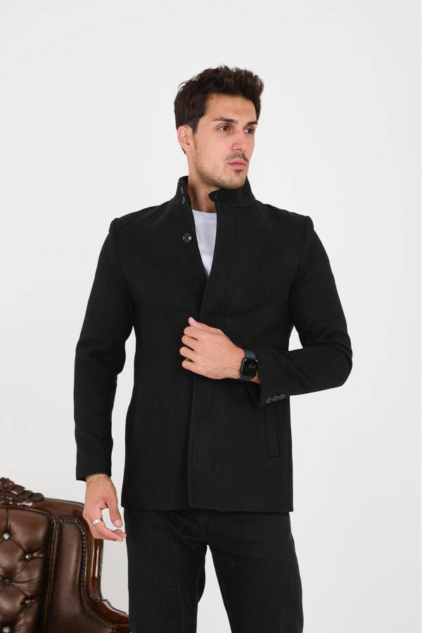 Double-breasted, slim fit, wool coat. - 2