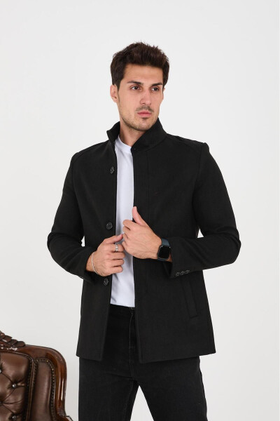 Double-breasted, slim fit, wool coat. - 3