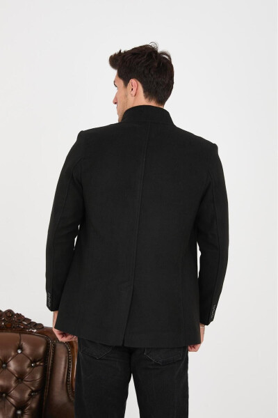 Double-breasted, slim fit, wool coat. - 5