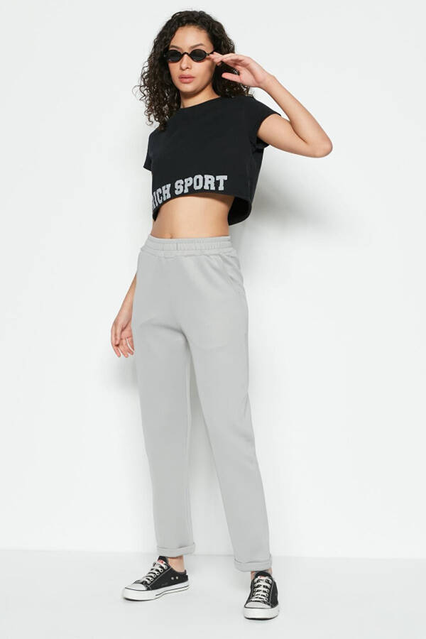 Double Cuff Sweatpants 807 Grey - 2