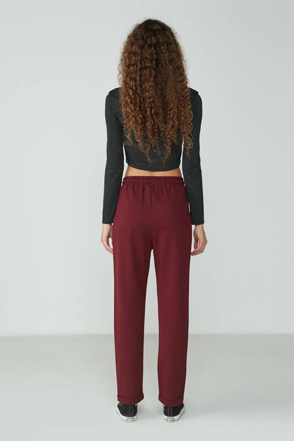 Double Leg Sweatpants 738 Burgundy - 4