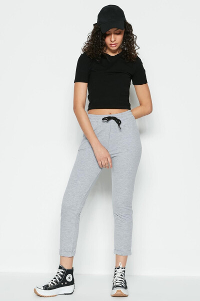 Double Leg Sweatpants 738 Grey - 1