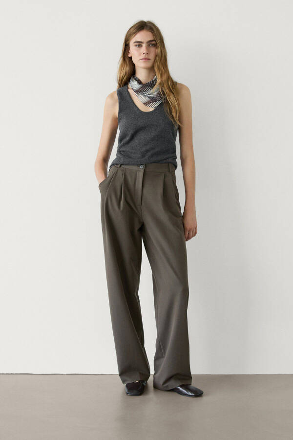 Double pleat straight fit pants - 5