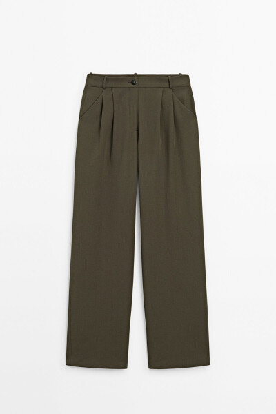 Double pleat straight fit pants - 6