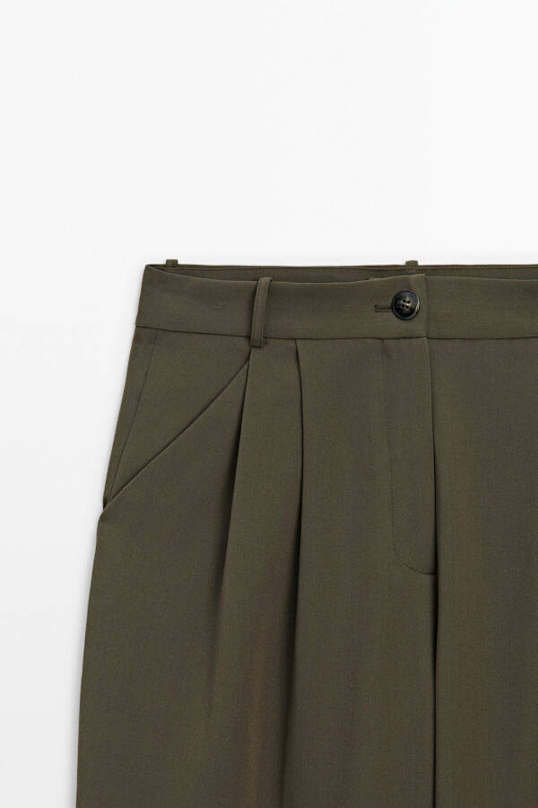 Double pleat straight fit pants - 7