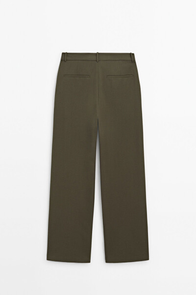 Double pleat straight fit pants - 8