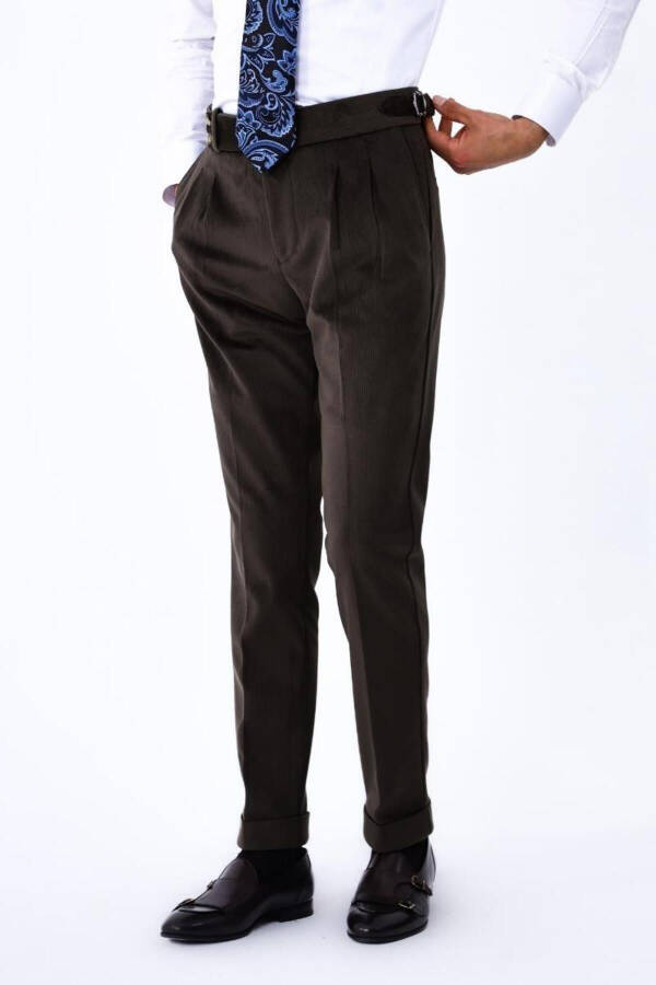 Double Pleated Men's Pants - Stylish and Comfortable Design - 8