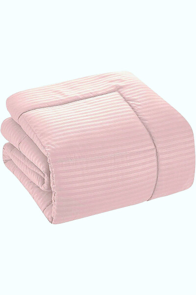 Double Satin Striped Sleep Set - Special Bag - Powder - 2