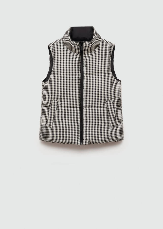 Double-sided, quilted vest - Black - 10