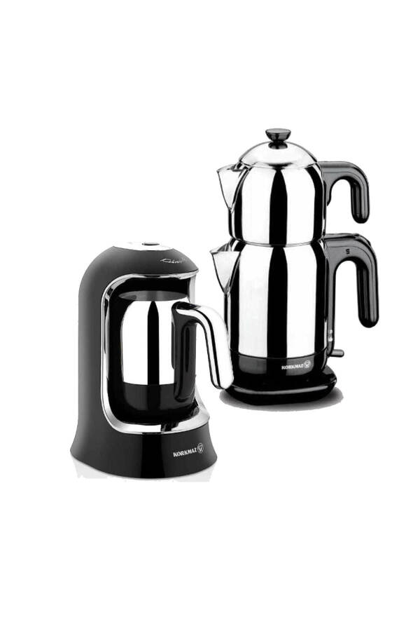 Double Tea Coffee Machine Set Inox - 1