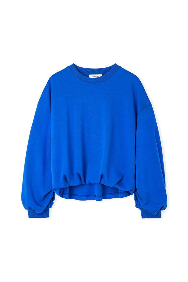 Draped balloon sleeve sweatshirt - 10