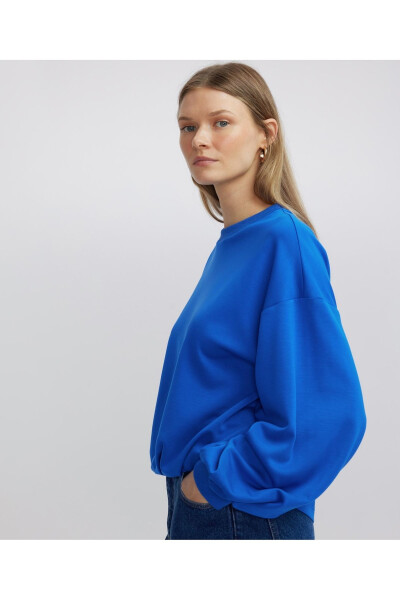 Draped balloon sleeve sweatshirt - 2