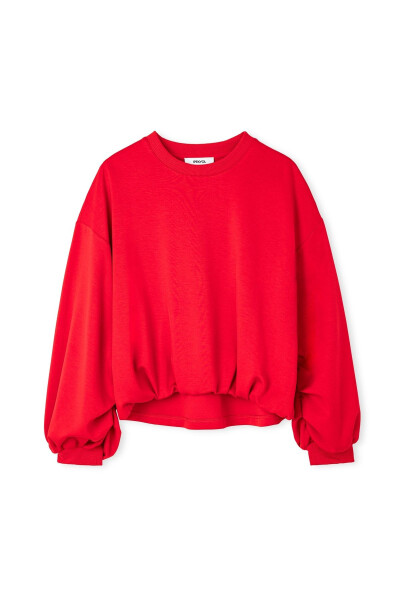 Drapeli balon kol sweatshirt - 10