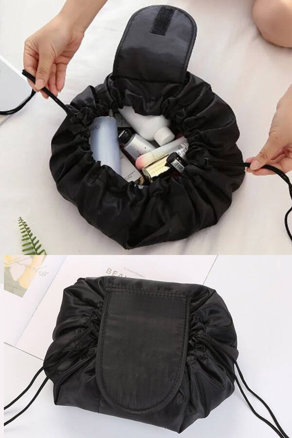 Drawstring Makeup Bag - Makeup Organizer Bag - 4