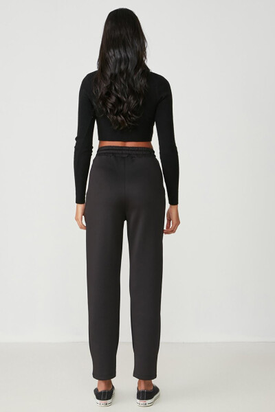 Drawstring Waist and Cuffed Sweatpants 810 Black - 5