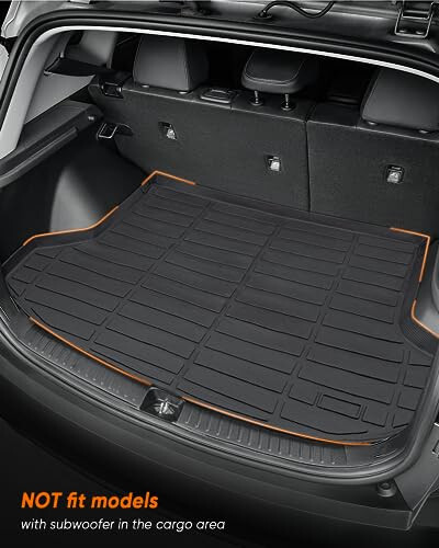 DrCarNow Floor Mats for Kia Seltos, 2021 2022 2023 for Kia Seltos Floor Mat(Except SX Turbo Models), All Weather Rubber Car Mats Full Set Floor Mats & Trunk Mats Behind 2nd Row in Upper Position - 4