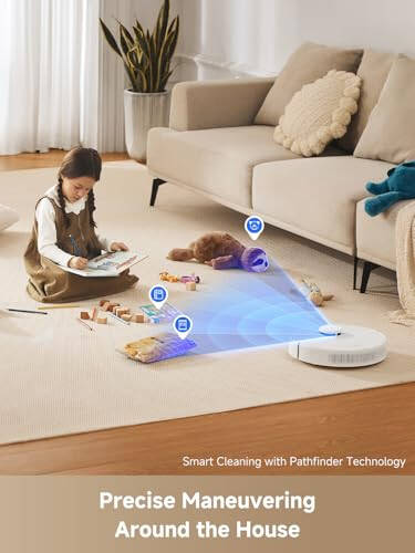 dreame D10 Plus Gen 2 Robot Vacuum and Mop with Self-Emptying Base for 90 Days of Cleaning, 6000 Pa Suction and LiDAR Navigation, Obstacle Avoidance, Wi-Fi Connected - 11