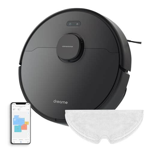 dreame D9 Max Robot Vacuum and Mop Combo, LiDAR Navigation, 4000Pa Strong Suction Power, 180mins Runtime, 2-in-1 Sweep and Mop, Compatible with Alexa - 1