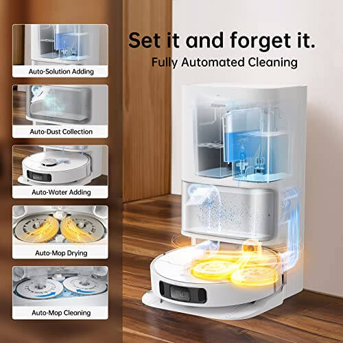 dreame L10s Ultra Robot Vacuum and Mop Combo, Auto Mop Cleaning and Drying, Self-Refilling and Self-Emptying Base for 60 Days of Cleaning, 5300Pa Suction and AI Navigation, Compatible with Alexa - 2