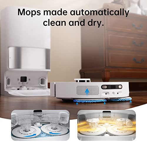 dreame L10s Ultra Robot Vacuum and Mop Combo, Auto Mop Cleaning and Drying, Self-Refilling and Self-Emptying Base for 60 Days of Cleaning, 5300Pa Suction and AI Navigation, Compatible with Alexa - 5